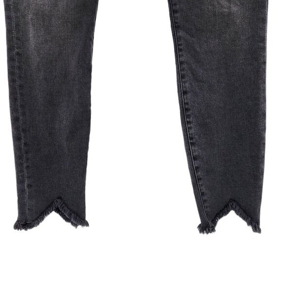 Frame Denim Le Skinny De Jeanne Crop Distressed Gray Jeans Womens 27 - Picture 5 of 9